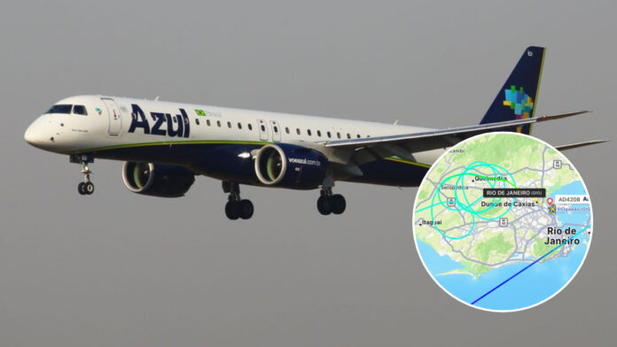Caso aconteceu com um voo da Azul entre Rio de Janeiro e Curitiba (Foto: Divulgação; FlightRadar)