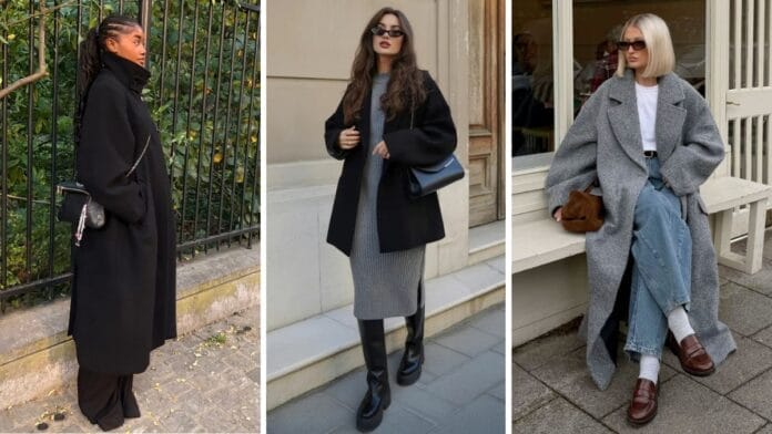 mulheres com casaco oversized