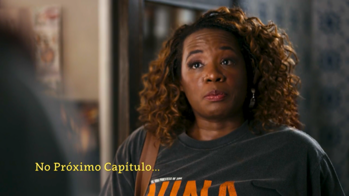 Rosa (Tatiana Tiburcio) em cena da novela das nove da TV Globo