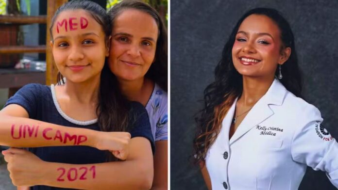 Mãe incentiva filha a deixar emprego na padaria e menina passa em medicina de primeira aos 18 anos