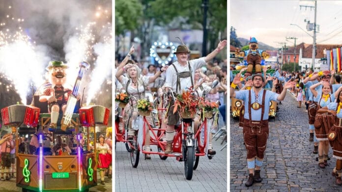 Em disputa acirrada, público decide qual o melhor grupo dos desfiles da Oktoberfest Blumenau