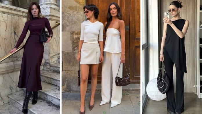 mulheres com looks monocromáticos