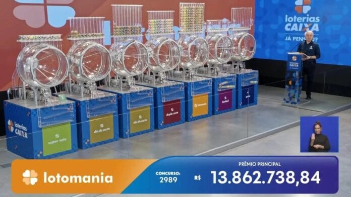 Aposta de R$ 3 feita em SC ganha sozinha prêmio de R$ 13,8 milhões na Lotomania 2989
