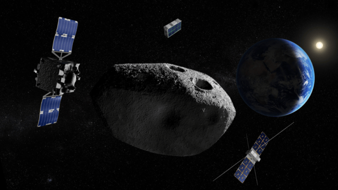 Asteroide de cerca de 375 metros chegará a aproximadamente 32 mil quilômetros da superfície terrestre (Foto: Agência Espacial Europeia - Science Office)