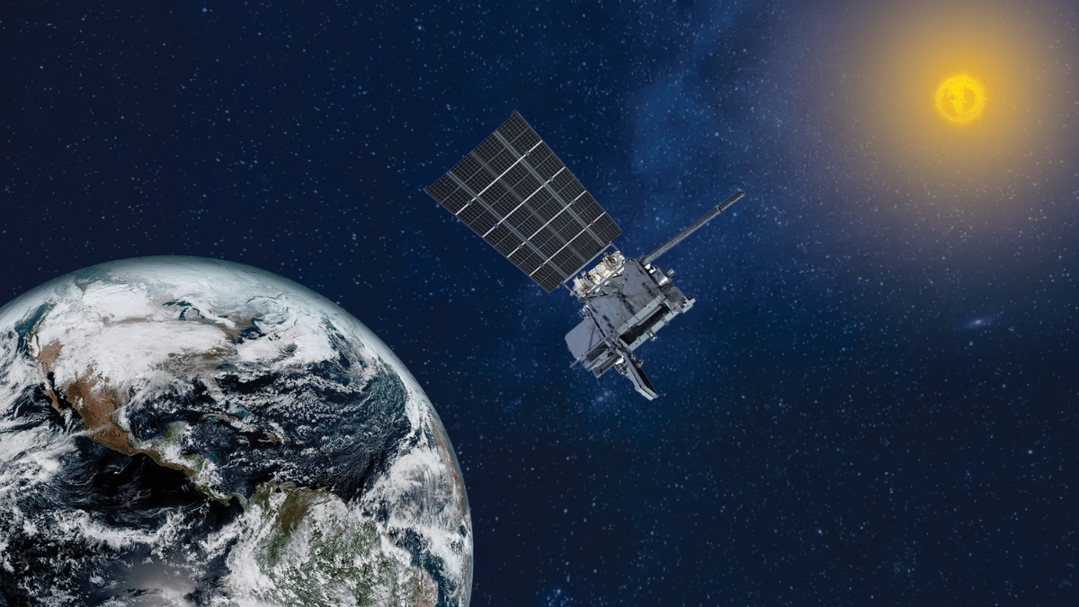 Por exemplo, o satélite GOES-16 orbita a cerca de 35,8 mil quilômetros da superfície e monitora o Hemisfério Ocidental para previsão do tempo e acompanhamento de fenômenos extremos (Imagem: NOAA / NASA)