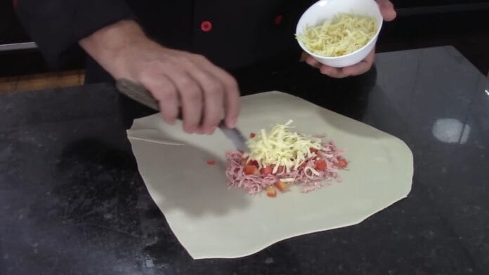 recheando o pastel