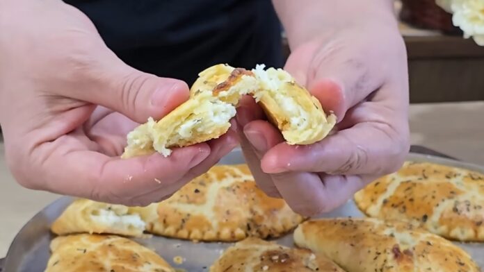pastel finalizado já partido ao meio