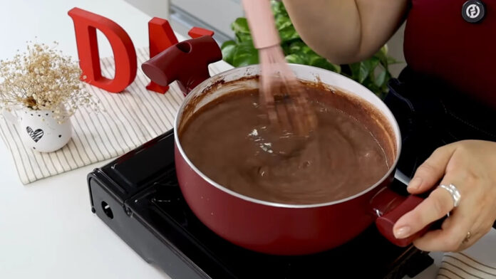 cobertura de chocolate para o pave