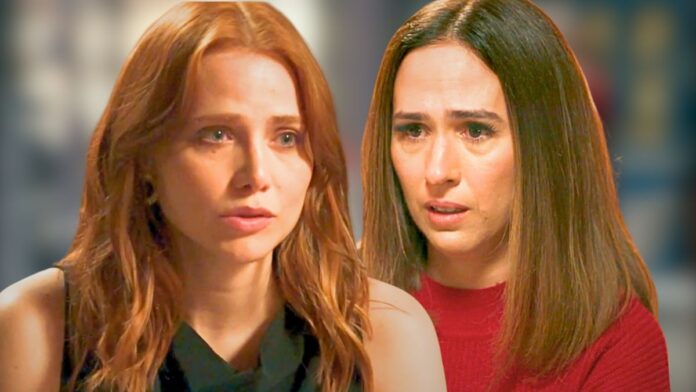 Adriana (Leticia Colin) e Brigitte (Tata Werneck) em cena de Quem Ama Cuida, novela das nove da TV Globo