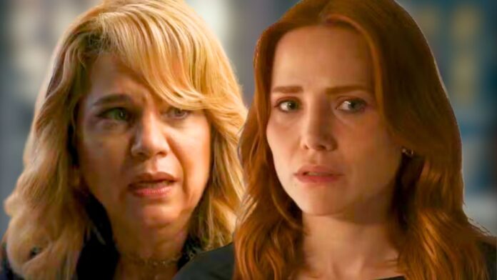 Pilar (Isabel Teixeira) e Adriana (Leticia Colin) em cena de Quem Ama Cuida, novela das nove da TV Globo