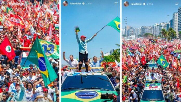 Lula arrasta multidão em Copacabana no último dia de campanha antes do 2º turno
