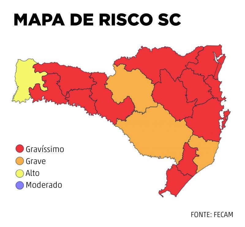 Estado confirmou as 12 regiões divulgadas pela Fecam