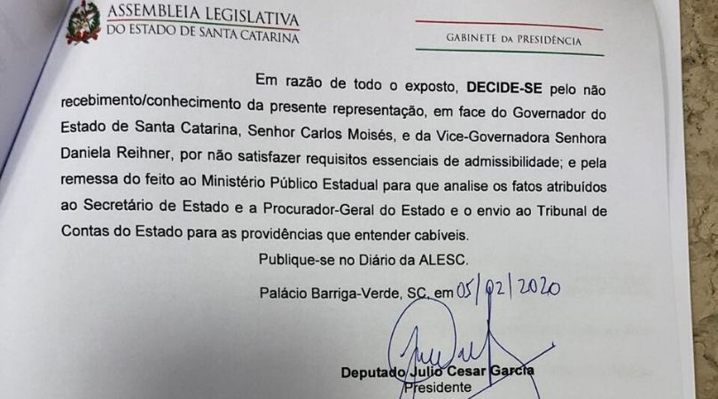 decisão alesc
