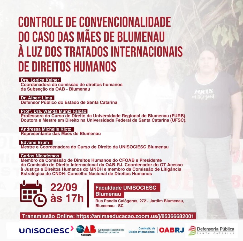 Evento debate situação das mães de Blumenau Evento debate situação das mães de Blumenau